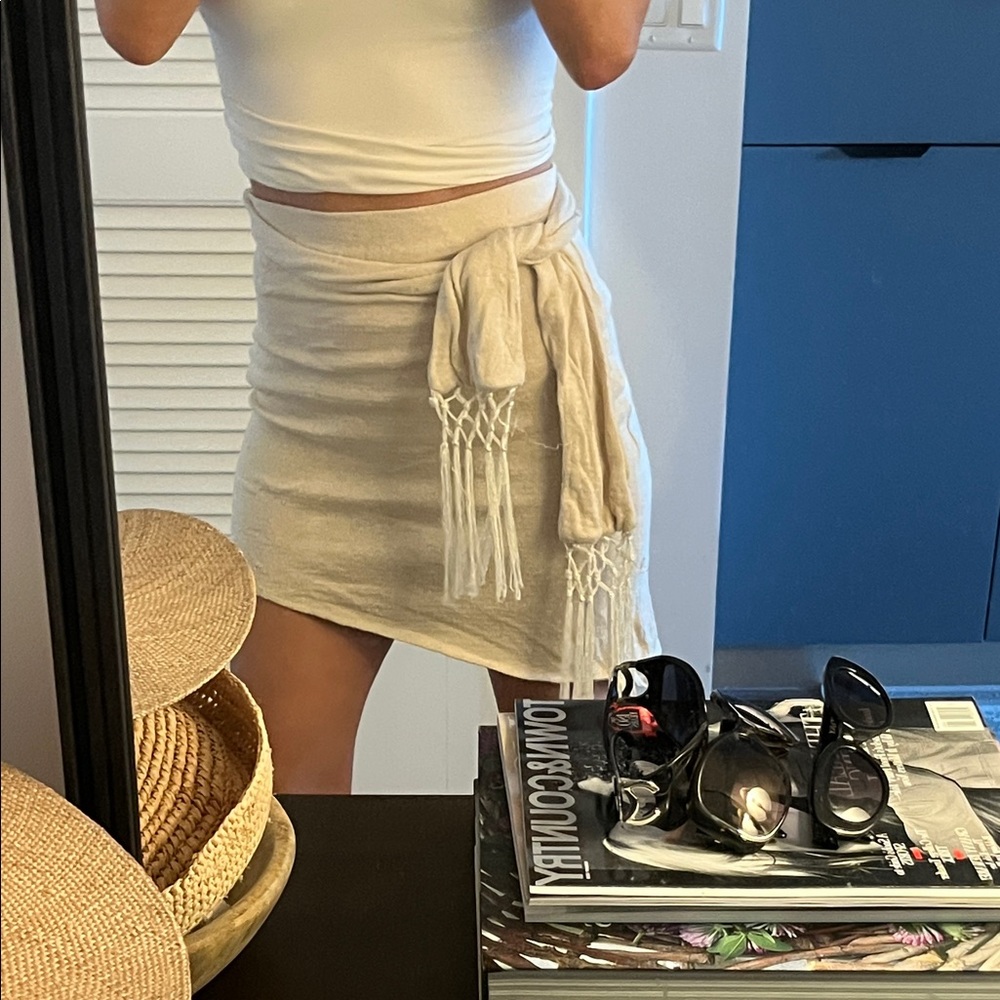 Savannah Morrow the Label Skirt with Fringe Belt - XS